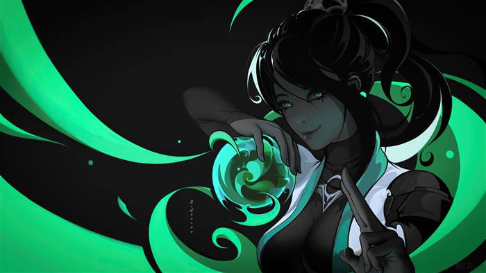 Sage from Valorant with Glowing Green Energy 4K