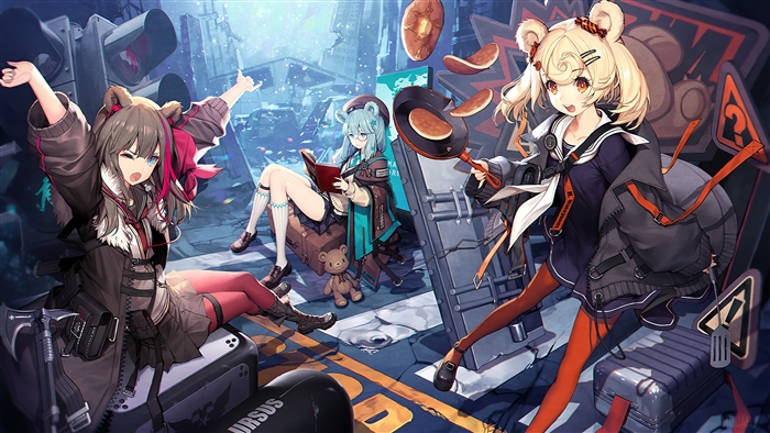 Gummy, Zima, and Istina from Arknights 4K