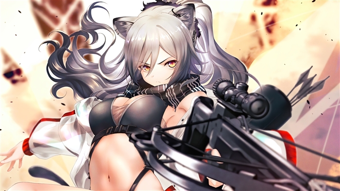 Schwarz from Arknights with Crossbow 4K