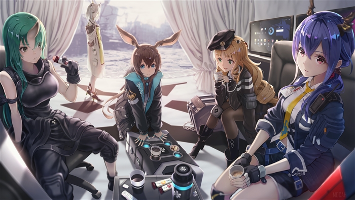 Arknights Characters Gathering in Calm Room 4K