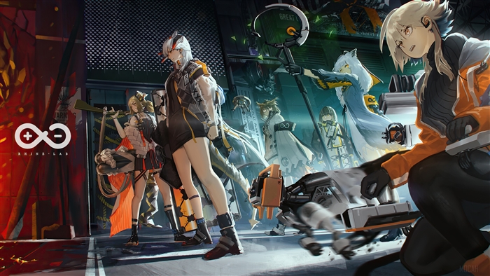 Arknights characters in a futuristic setting 4K