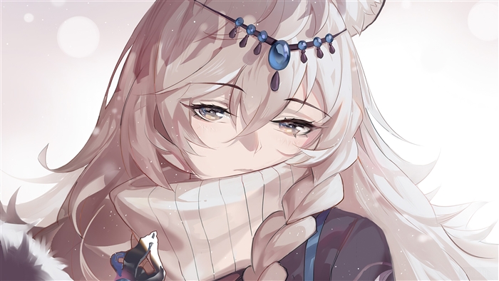 Pramanix from Arknights in Soft Winter Light 4K