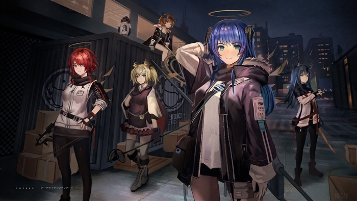 Arknights Characters at Night 4K