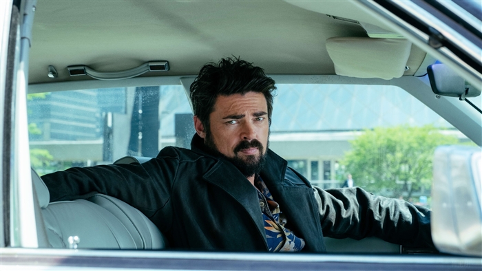 Billy Butcher from The Boys in a car
