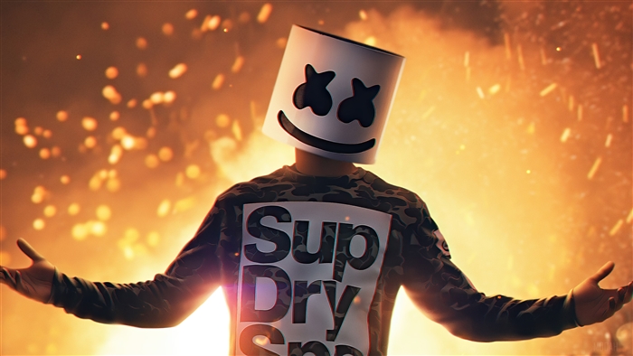 Marshmello DJ with Mask and 4K Lighting Effects