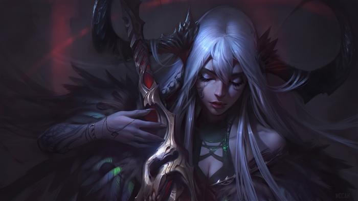 Fantasy Warrior Girl with Sword 4K