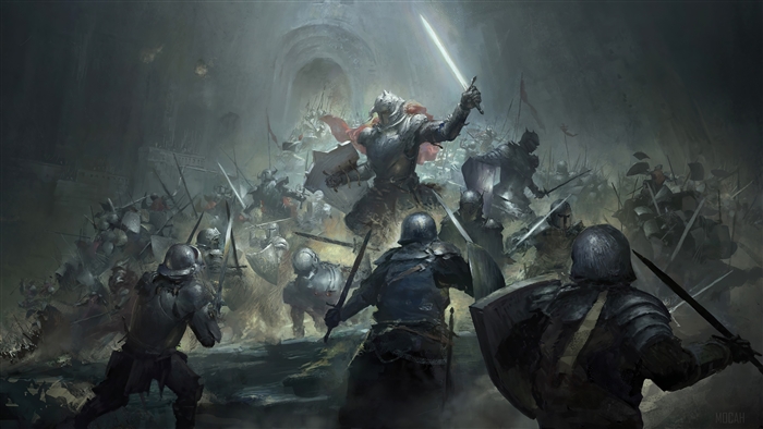 Epic Fantasy Warrior Battle Scene 4K