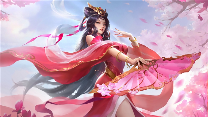 Beautiful Fantasy Girl in Pink Dress 4K