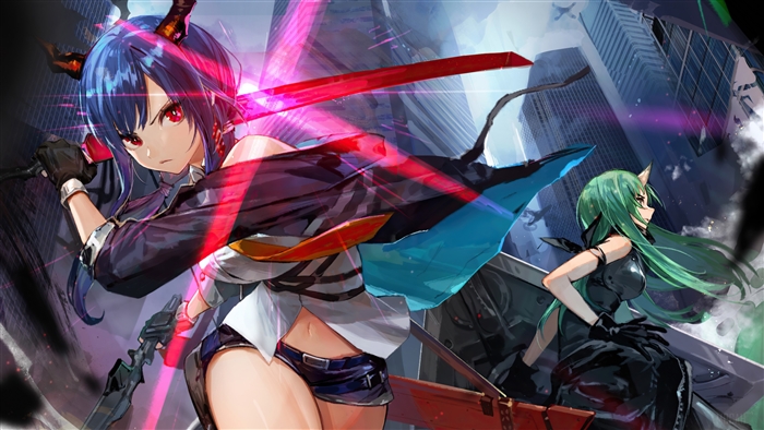 Arknights Chen and Hoshiguma Dynamic Battle 4K