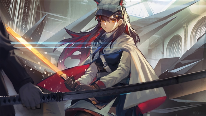 Texas from Arknights with Katana