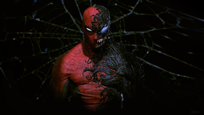 Spider-Man and Venom Symbiote 4K
