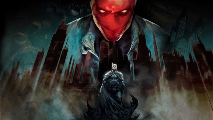 Batman and Red Hood in Gotham City 4K
