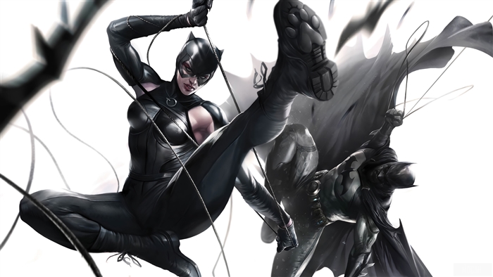 Catwoman and Batman from DC Comics 4K