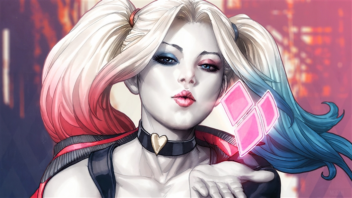 Harley Quinn 4K Digital Art Portrait
