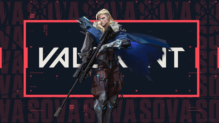 Sova from Valorant holding a sniper rifle