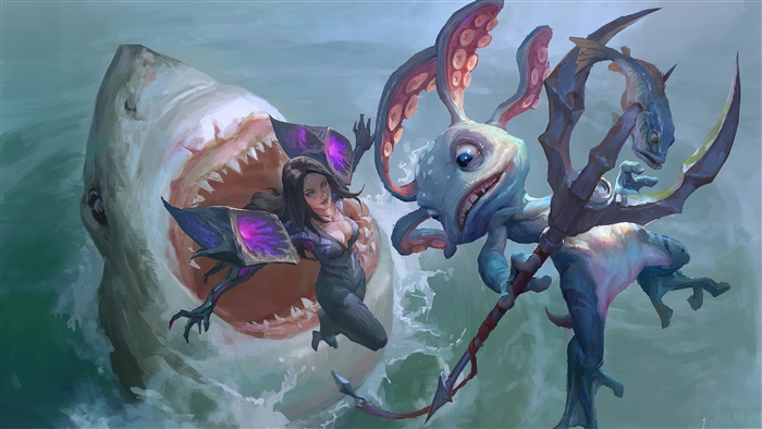 Kai'Sa and Fizz from League of Legends 4K