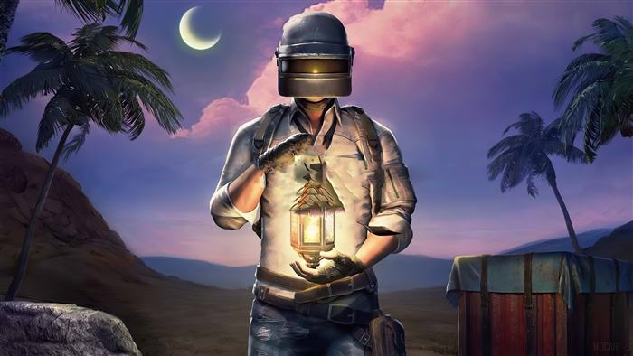 PUBG Mobile character holding a lantern 4K