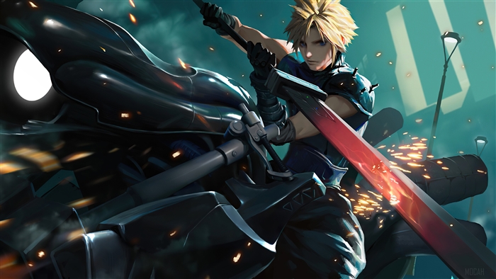 Cloud Strife from Final Fantasy VII Remake 4K