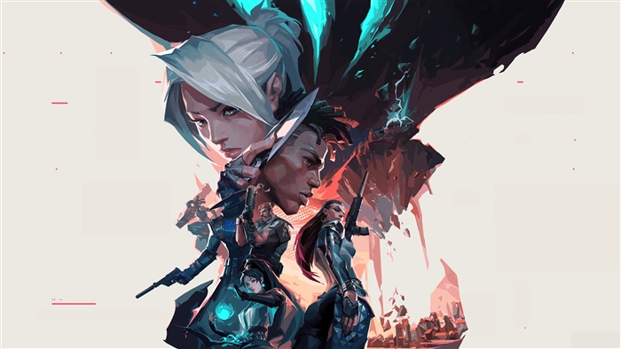 Valorant characters Jett, Phoenix, Reyna, Brimstone, Sage, Cypher, Raze 4K