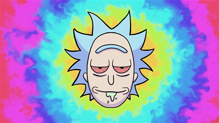 Rick Sanchez Trippy Drunk Face Rick and Morty 4K