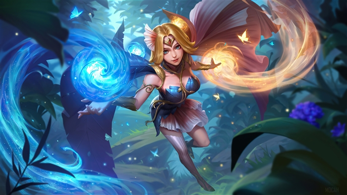 Lunox Magic Battle 4K Art from Mobile Legends
