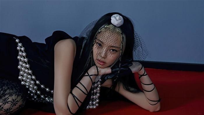 Jennie from BLACKPINK in Elegant Dark Attire 4K