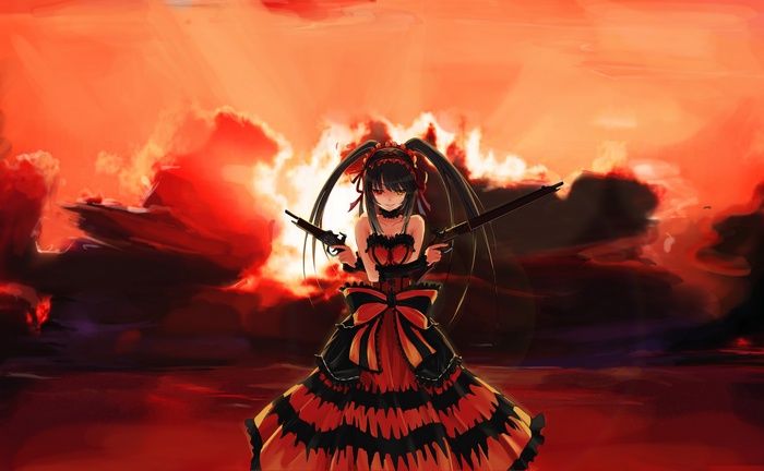 Kurumi Tokisaki from Date A Live with guns