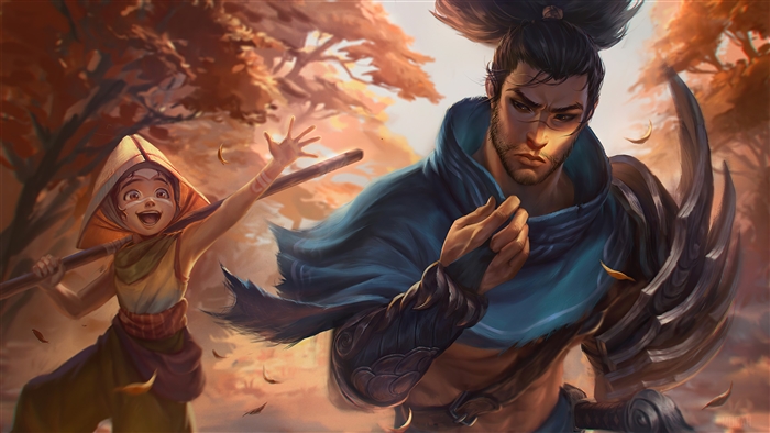 Yasuo from League of Legends in Autumn 4K