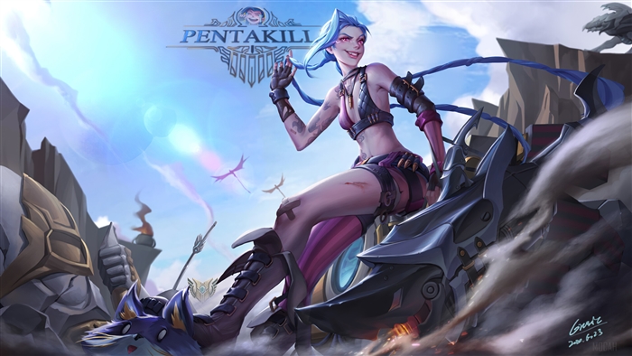 Jinx from Pentakill in League of Legends 4K