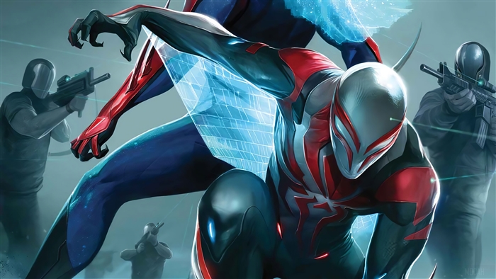 Spider-Man 2099 and Spider-Man from Marvel Comics