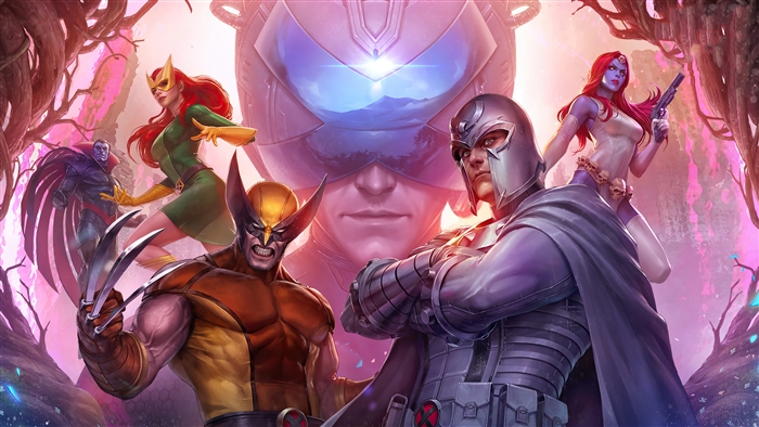 Magneto, Wolverine, Jean Grey, Mr. Sinister, and Mystique from Marvel Comics