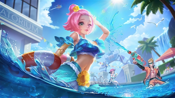 Angela Summer Vibes Skin from Mobile Legends 4K