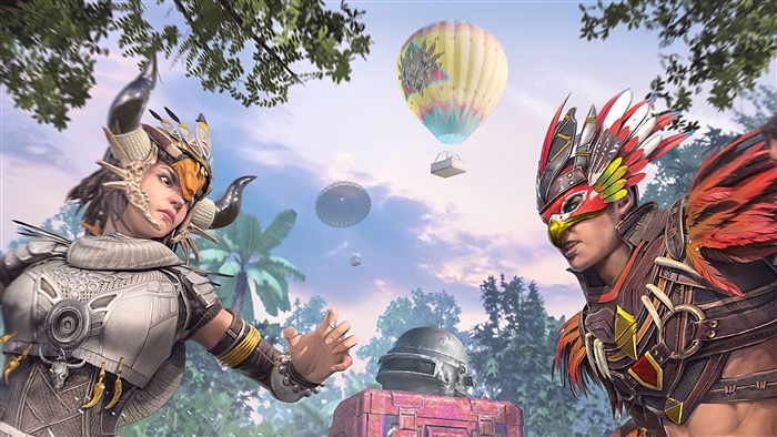 Dawn Hunter and Bloodhawk Warrior from PUBG Mobile 4K