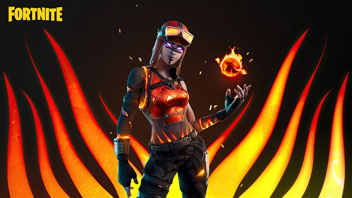 Fortnite Blaze Character with Fiery Wings 4K