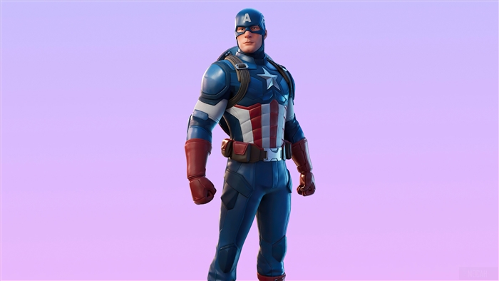 Captain America skin from Fortnite 4K