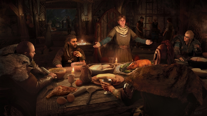 Assassins Creed Valhalla Viking Dinner 4K