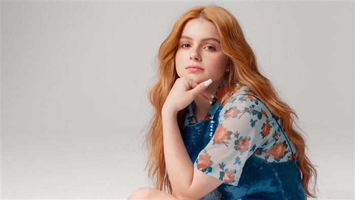 Ariel Winter Pensive Pose with Flowing Red Hair 4k
