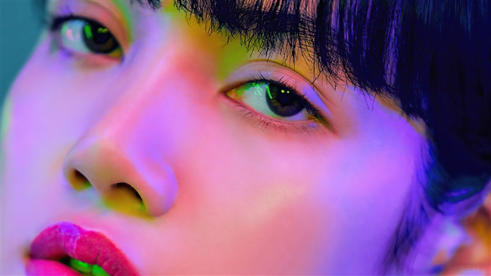 Lisa from BLACKPINK in Vibrant Neon Colors 4K
