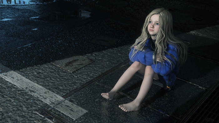 Girl from Pragmata in Sci Fi Video Game 4K