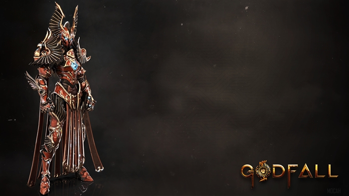 Godfall character in ornate armor