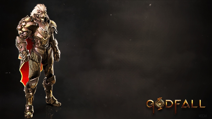 Godfall character in ornate armor