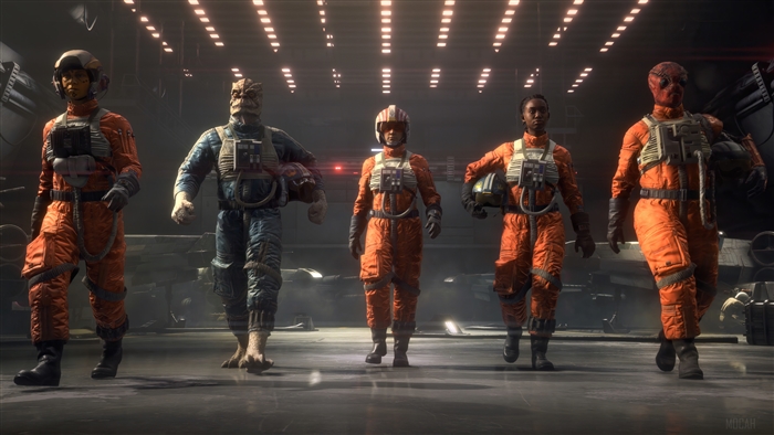 Star Wars Squadrons Pilots in Hangar 4K
