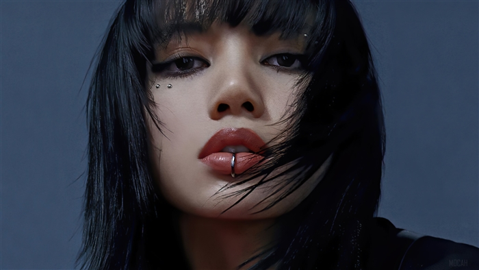 Lisa from BLACKPINK with Piercing and Dark Makeup 4K
