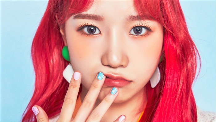 Jo Yu ri Close-Up with Vibrant Red Hair 4K