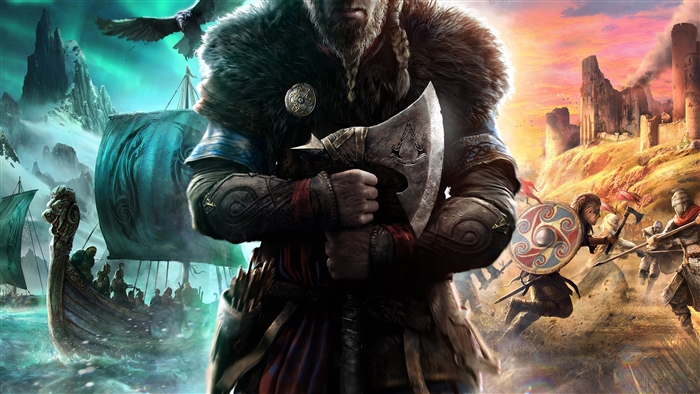 Assassin's Creed Valhalla Viking Warrior with Axe