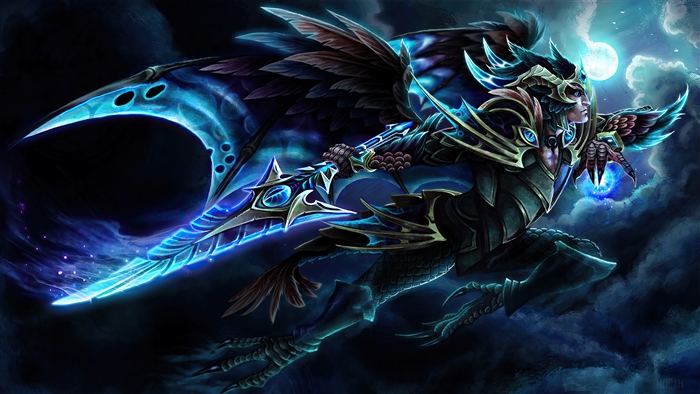 Skywrath Mage from Dota 2 with glowing sword