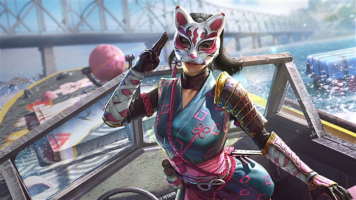 Ninja Kitty Set from PUBG Mobile 4K