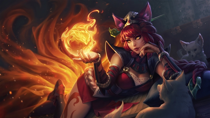Ahri Foxfire Skin Splash Art 4K League of Legends