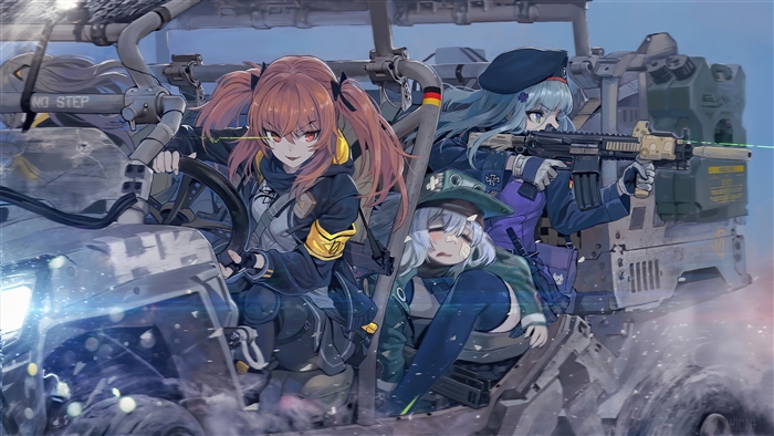 Anime, Girls Frontline, Video Game, Anime Girls, G11, HK416, UMP9 4k ...