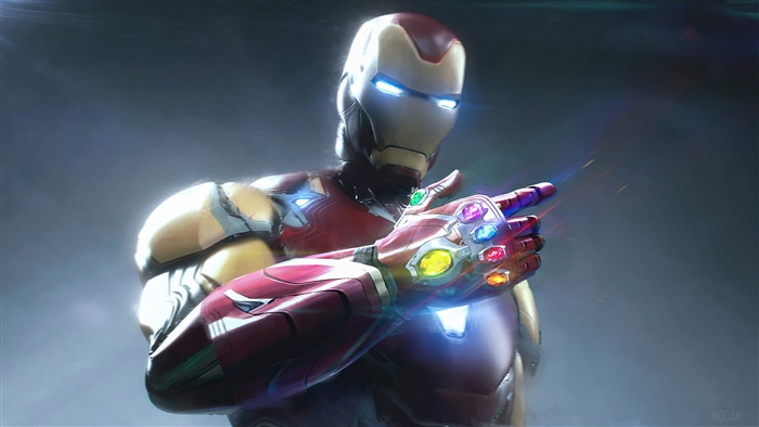 Iron Man with Infinity Stones 4K